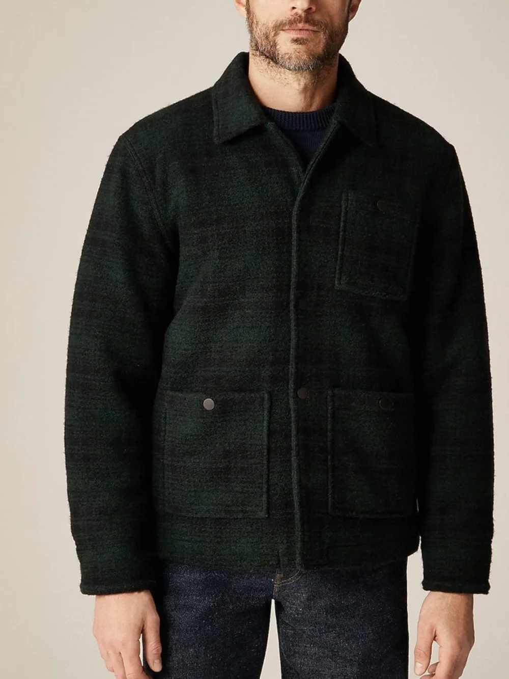 J crew Wool-blend sherpa fleece coverall jacket
